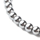 Ensemble de bracelets de perles tressées en zircone cubique micro pavé de coeur en laiton pour adolescente femme BJEW-JB07044-8