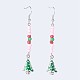 Glass Seed Beads Dangle Earrings EJEW-JE02707-05-1