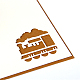 3dはヴィンテージ列車グリーティングカードの旅行クリスマスプレゼントをポップアップ  ゴールド  15x13cm DIY-N0001-077G-4