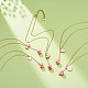 Alloy Enamel Charm & Resin Beads Lariat Necklace NJEW-JN03962-2