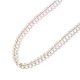 Bling-Glas-Halskette mit runden Perlen für Damen NJEW-PH01490-01-2