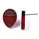 Accessoires de boucles d'oreilles en résine opaque et bois de noyer MAK-N032-006A-B01-4