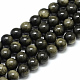 Chapelets de perles en obsidienne dorée naturelle G-S150-20-12mm-1