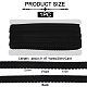 ベネクリート 21 ヤード ブラック コットン ツイル テープ  1/2 インチ幅の重い縫製ウェビング高密度綿テープ縫製 diy クラフトバインディングシームトリム  1mm厚 FIND-WH0155-047C-2