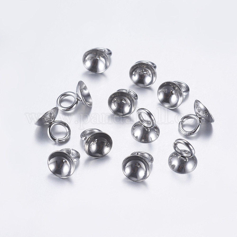 UNICRAFTALE - 120 Bélières Pinceuses En Acier Inoxydable Doré 7 Mm Pour Pendentifs DIY, Colliers, Bijoux