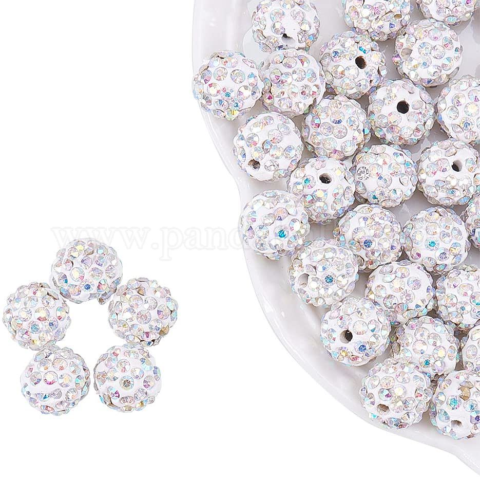 Shop NBEADS 100 Pcs Crystal Disco Ball Beads Spacers Beads 10mm for