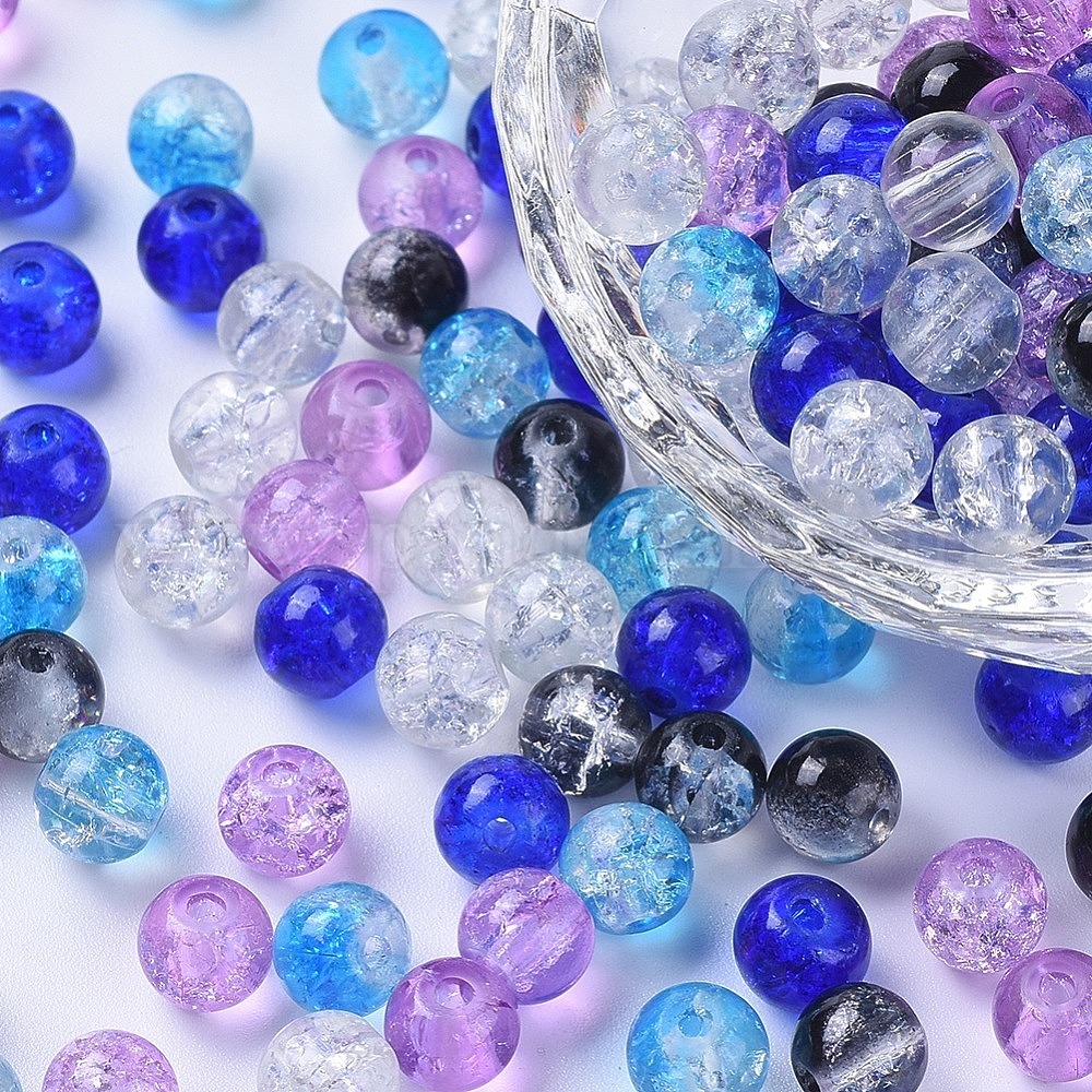 Wholesale Baking Painted Crackle Glass Beads - Pandahall.com