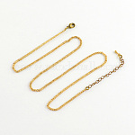 Eisen bildende Halskette, mit Messing Karabinerverschlüsse, golden, 17.7 Zoll