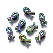 Perlas europeas de aleación de color arco iris chapado en rack PALLOY-S180-349