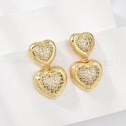 Серьги-гвоздики из циркония EJEW-H154-10A-G