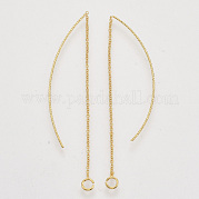 Brass Chain Stud Earring Findings KK-T054-01G-NF