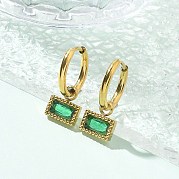 Серьги-кольца из нержавеющей стали 304 с ионным покрытием (IP) EJEW-A118-01G