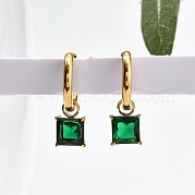 Серьги-кольца из нержавеющей стали 304 с кристаллами и стразами EJEW-G423-08G-02