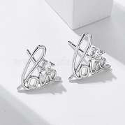 Серьги-гвоздики из циркония EJEW-Q014-10P