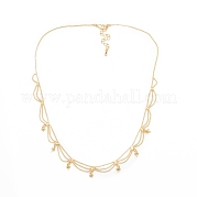 Brass Bib Necklace Making KK-N216-549