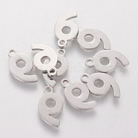 UNICRAFTALE 10pcs Number 0~9 Charm Golden Metal Pendants Stainless Steel Charms Lucky Numbers Smooth Charms 1.8mm Hole Dangle