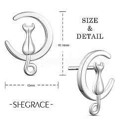 Orecchini a bottone in argento sterling placcato rodio dal design unico&nbsp;JE395B