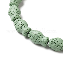 Fili di perle di roccia lavica naturale&nbsp;G-U007-01G