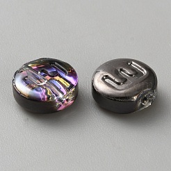 Perles de verre électrolytiques transparentes à placage UV&nbsp;GLAA-TAC0024-12D-E