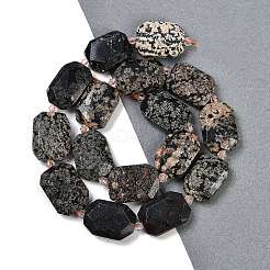 Naturschneeflocke Obsidian Perlen Stränge&nbsp;G-B125-P21-01