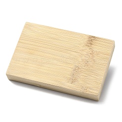 Présentoirs de boucles d'oreilles en bois rectangle à 2 fente&nbsp;EDIS-R027-04B