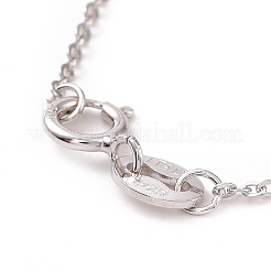 Anlaufgeschützte rhodinierte 925 Sterling Silber Ankerkette Halskette für Damen&nbsp;STER-I021-08B-P