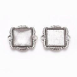 Impostazione del connettore cabochon in lega di stile tibetano&nbsp;TIBE-X0186-03