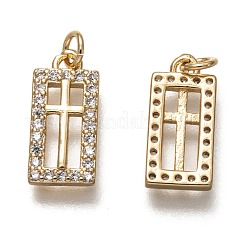 Pendentifs en laiton zircon cubique transparent&nbsp;ZIRC-B002-06G