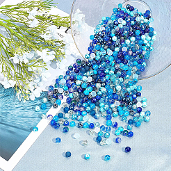 Perle di vetro imitazione perla e screpolate&nbsp;GLAA-PH0002-89B