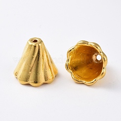 Goldenen Ton tibetischen Stil Perlenkappen&nbsp;X-EA10181Y-G