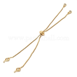 Herstellung eines Armbands mit Schiebeverschluss aus 1 mm Messingboxkette&nbsp;MAK-K024-04G