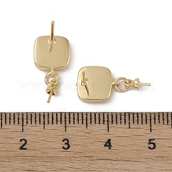 Latón con fornituras de aretes de concha&nbsp;KK-G497-33G