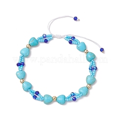 Bracelets en perles de rocaille cylindriques en forme de losange&nbsp;BJEW-MZ00145-02