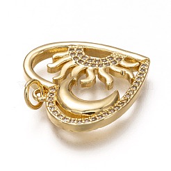 Pendentifs en laiton zircon cubique transparent&nbsp;ZIRC-C020-07G