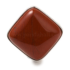 Verstellbare Ringe aus natürlichem rotem Jaspis&nbsp;RJEW-H240-01S-17