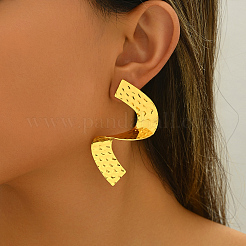 Boucles d'oreilles à tige torsadées géométriques en alliage du Moyen-Orient&nbsp;BY5819