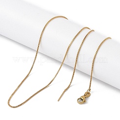 Collane a catena in acciaio inossidabile placcatura ionica (ip) 201&nbsp;NJEW-P309-28G