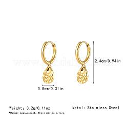 Pendientes colgantes de aro de acero inoxidable 304 para mujer&nbsp;MS6210-1