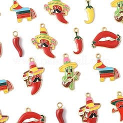 30pcs 9 styles de pendentifs en émail en alliage&nbsp;FIND-FS0004-26