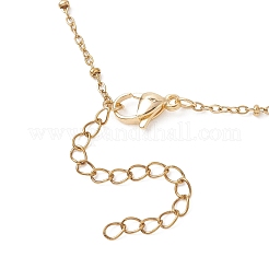 Collane con catena satellitare in acciaio inossidabile 304 con perline sfaccettate in giada malese naturale tinta&nbsp;NJEW-JN05783