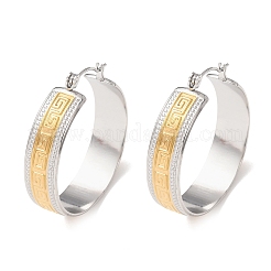 Boucles d'oreilles créoles en acier inoxydable 304 pour femmes&nbsp;SA-CBA4160-24GP