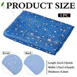 Tissu polyester à motif étoiles doré de 2 m&nbsp;AJEW-WH0061-035D