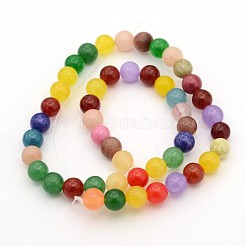 Natürliche weiße Jade perlen Stränge&nbsp;JB8mm