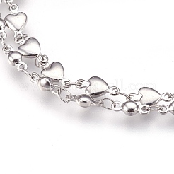 Anlaufgeschützte mehrreihige Armbänder aus Edelstahl 304&nbsp;BJEW-G596-08P