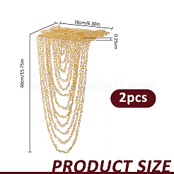 Spalline con ricamo a catena con perline acriliche&nbsp;DIY-WH0622-717A