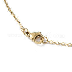 3 pz 3 colori ciondolo a forma di trifoglio con perline di semi di vetro in acciaio inossidabile 304 collane a catena per donna&nbsp;NJEW-MZ00128