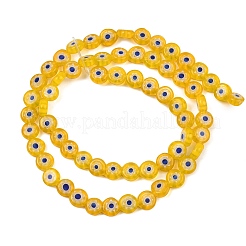 Main en verre de millefiori plats chapelets de perles rondes&nbsp;LK-P010-01