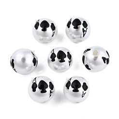 Perles d'imitation de perle en plastique ABS opaque d'Halloween&nbsp;KY-G020-01G
