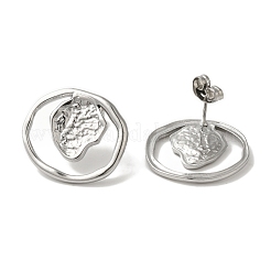 Pendientes de botón de acero inoxidable 304 resistentes al deslustre para mujer&nbsp;EJEW-Z066-12P