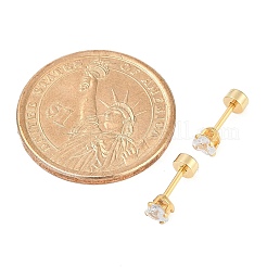 Fake-Ohrplugs aus Glas mit Herzmotiv&nbsp;EJEW-H105-25G-B